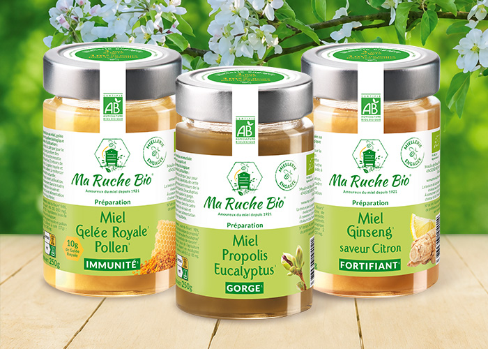 La Gamme des trois miels bien-être Ma Ruche Bio
