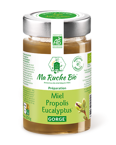 préparation au miel, propolis et eucalyptus "gorge" Ma Ruche Bio